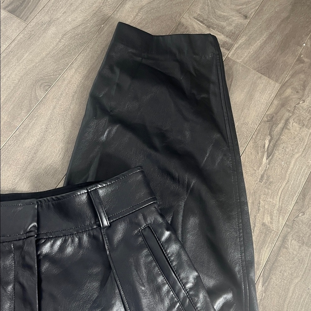 Babaton Aritzia Shiny Black Pants - Picture 3 of 9